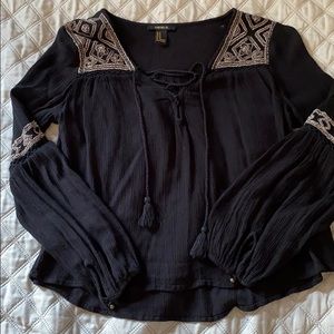 Black Forever 21 Blouse